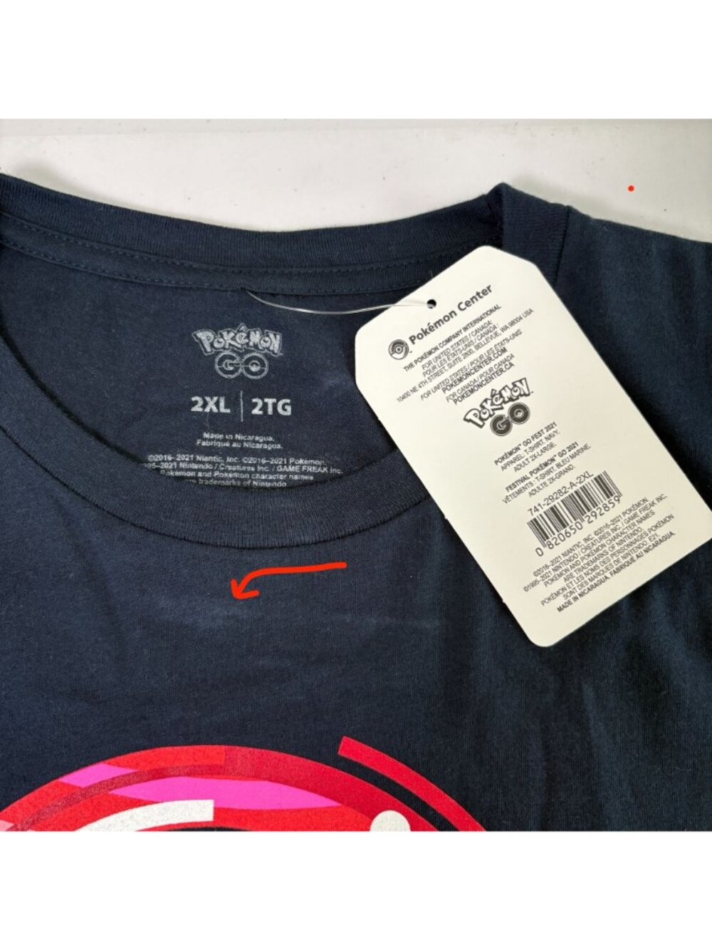 Pokemon Go Fest Festival 2021 T Shirt Size 2XL Blue Anime Short Sleeve Tee NWT - Picture 9 of 9